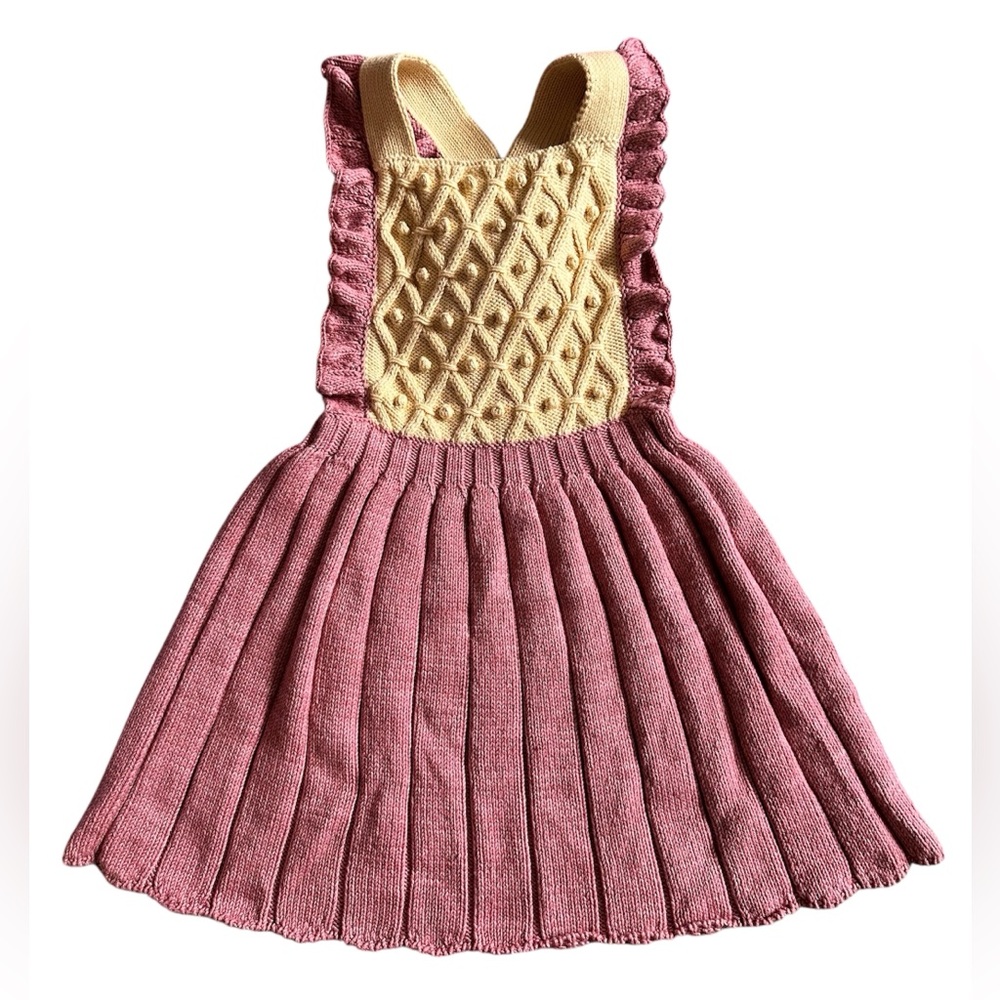 Misha and Puff Knit Dress, Size 4-5y